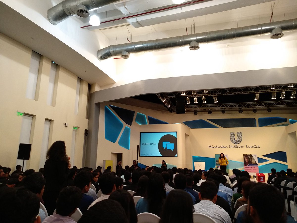 SCMHRDian's tweet photo. @LeenaNairHR answers incisive questions on digital recruitment replacing personal interaction, dilemma of having more women leaders in plants and getting women on a career break back in the thick of things
#LearnToLead
#learnwithleena
#unileverdiaries
#SCMHRDxp https://t.co/Xnall5HXtD