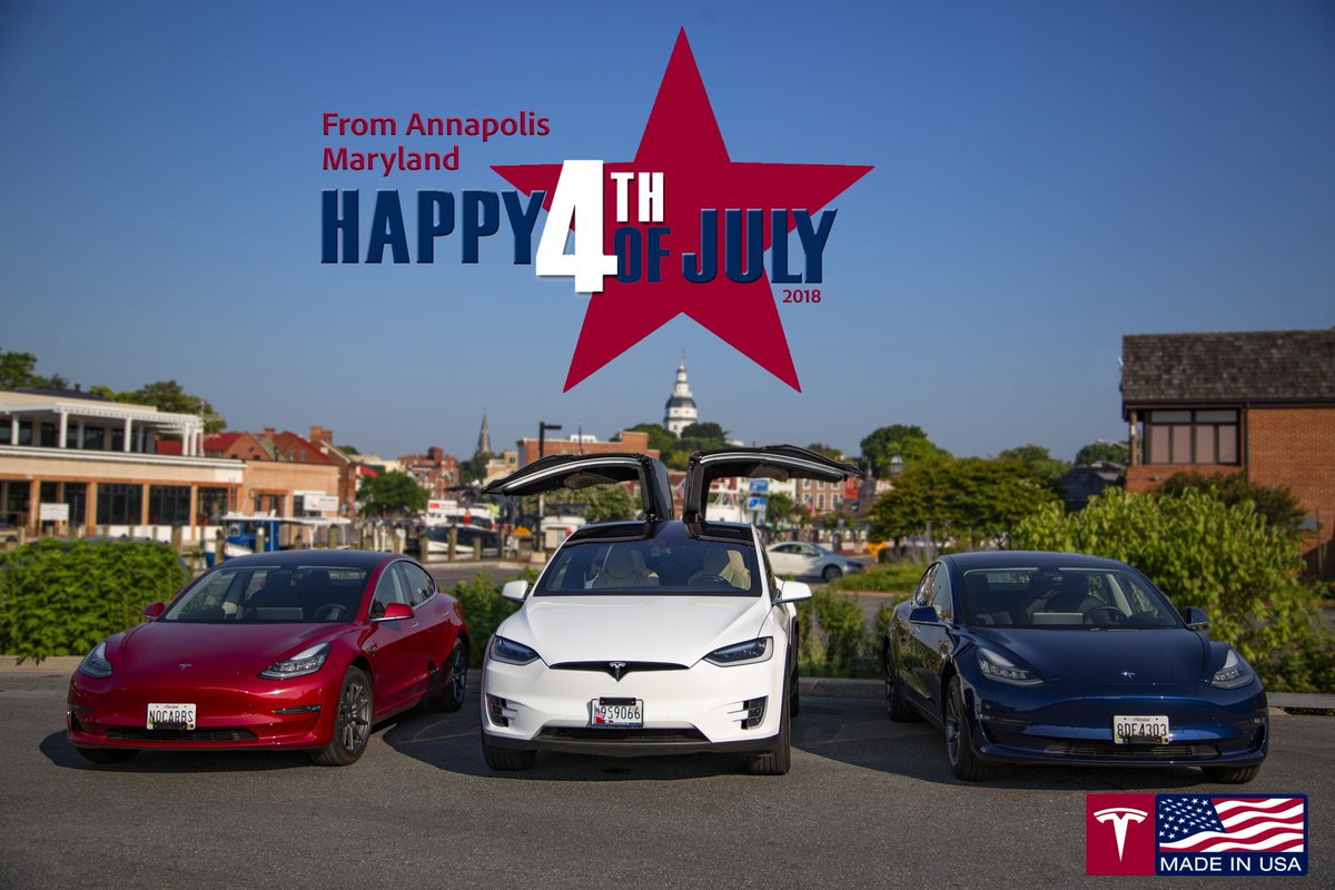 Made in America . Happy 4th.#3TeslaFam.<a href="/elonmusk/">Elon Musk</a> <a href="/Tesla/">Tesla</a>
