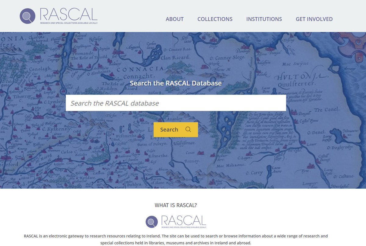 Ever heard of #RASCAL? It's is a directory for #IrishStudies resources, both in #Ireland and abroad, and provides summary descriptions and links to all participating institutions. rascal.ac.uk #specialcollections #rarebooks #archives #hiddencollections