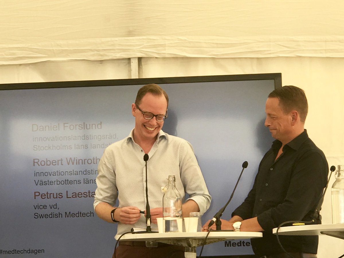 Är detta politikens Piff &amp; Puff? Som <a href="/PLaestadius/">Petrus Laestadius</a> föreslår? Lika energiska och fyller i varandras meningar 😉#medtechdagen #almedalen