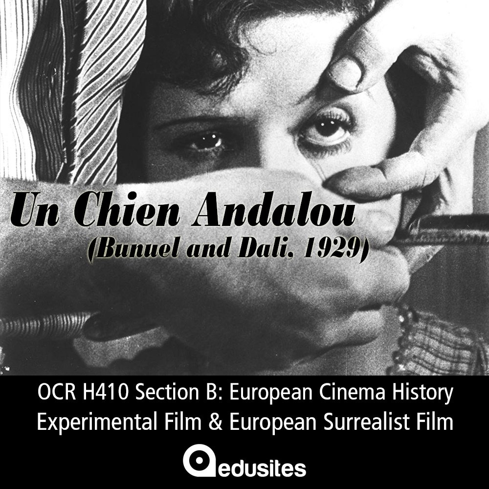 Edusites's tweet image. European Cinema History: Un Chien Andalou (An Andalusian Dog), (Bunuel and Dali,1929) #Edusites #FilmStudies