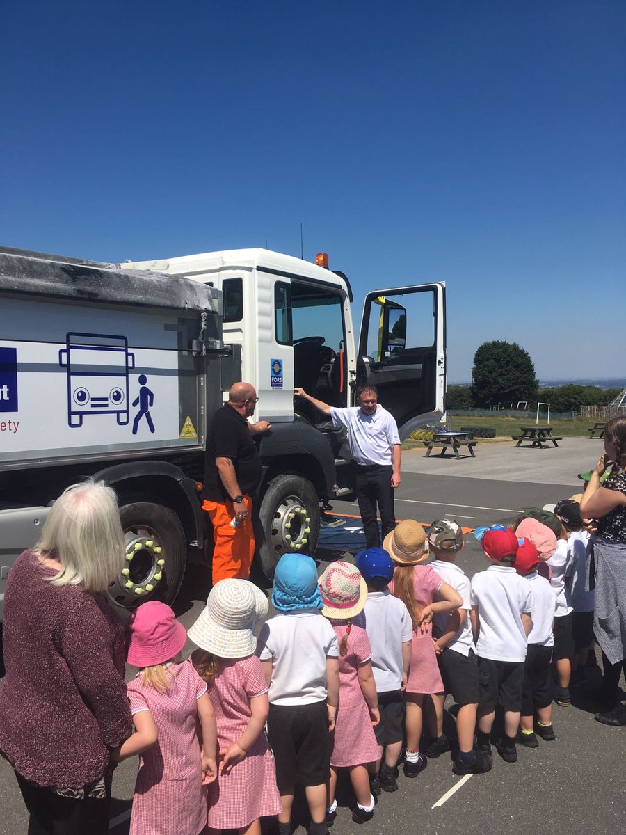 A great day at  Rhos Helyg County Primary School .Cemex  logistics talking about vulnerable road user's / pedestrian safety to over 150 pupils and staff .