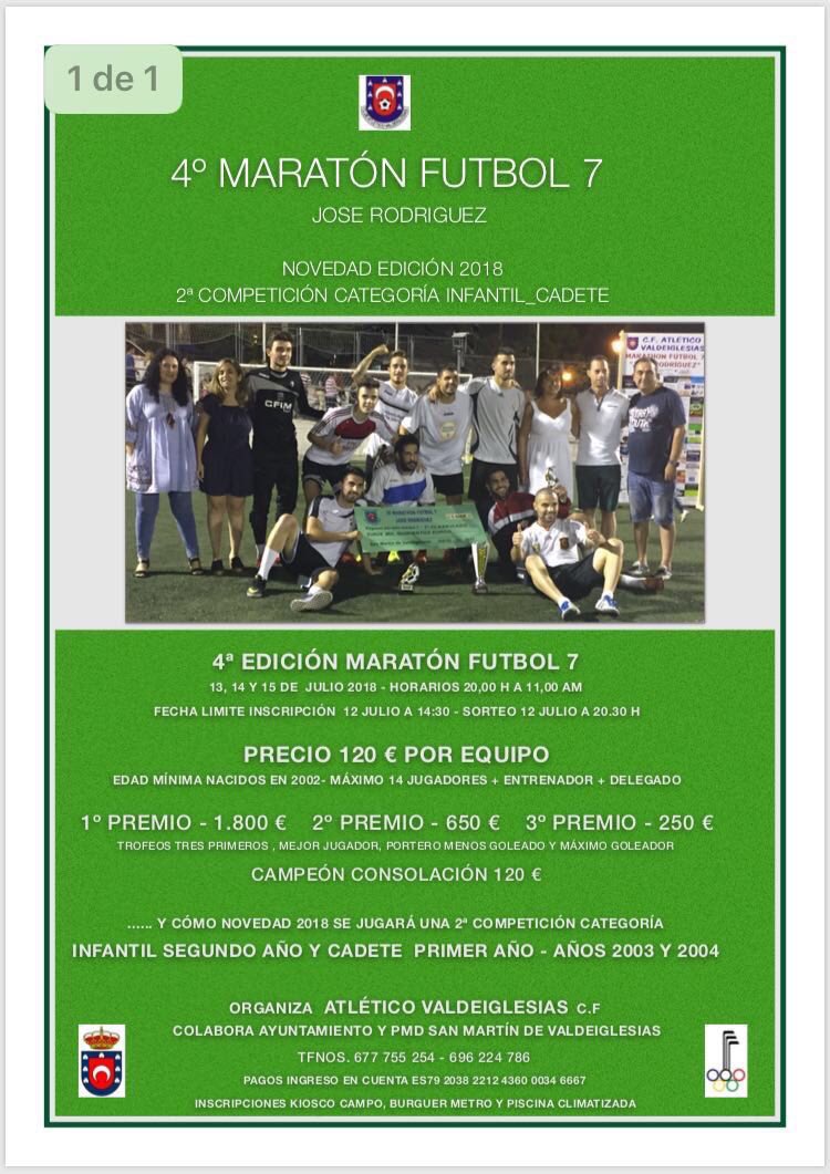 ATVALDE's tweet photo. TAN SOLO 9 días!!!! RT POR FAVOR!! No te quedes sin tu plaza!!! https://t.co/2DfFdI4YCQ