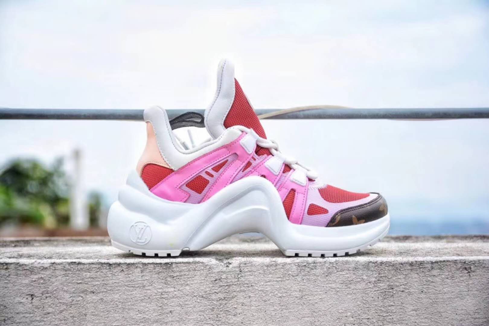 kicksvogue on X: Louis Vuitton LV Archlight Sneaker Pink