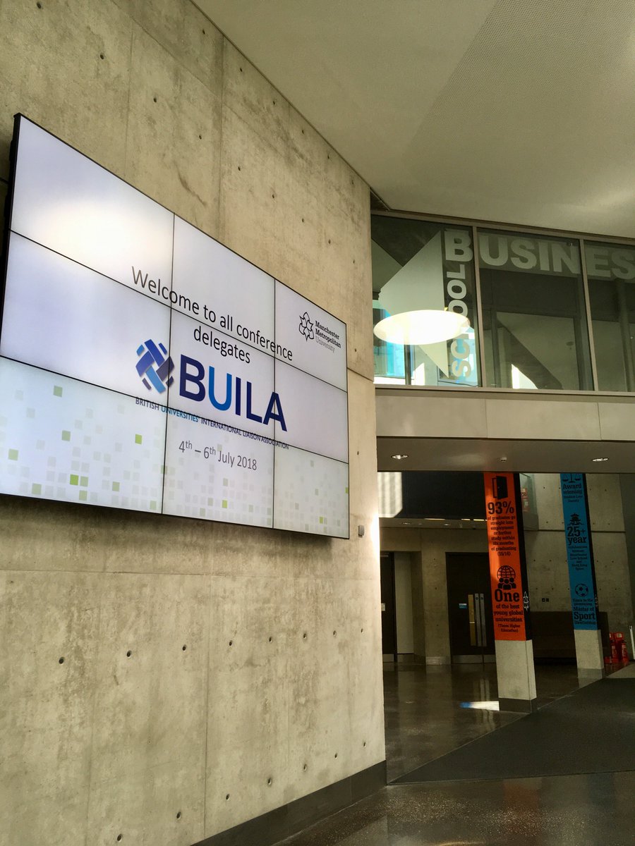 Unibuddy_'s tweet photo. Greetings from marvellous @ManMetUni! @Unibuddy_ are exhibiting at #BUILA18 and we'd love to see you! Drop by our stand to have a chat to @jtinnacher and Emma Froud about how #peertopeer #engagement has increased conversion for our partners https://t.co/8aaZXtsBkC #intled https://t.co/BZkZYhdoUP