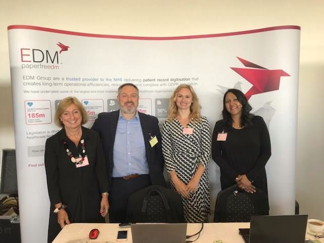EDMGroupGlobal's tweet photo. Today, we are exhibiting at the Healthcare Technology Conference @SalfordUni, at 12:20pm we will be speaking on the digital transformation of healthcare processes. #paperfreedm https://t.co/FhuJXcxJzS