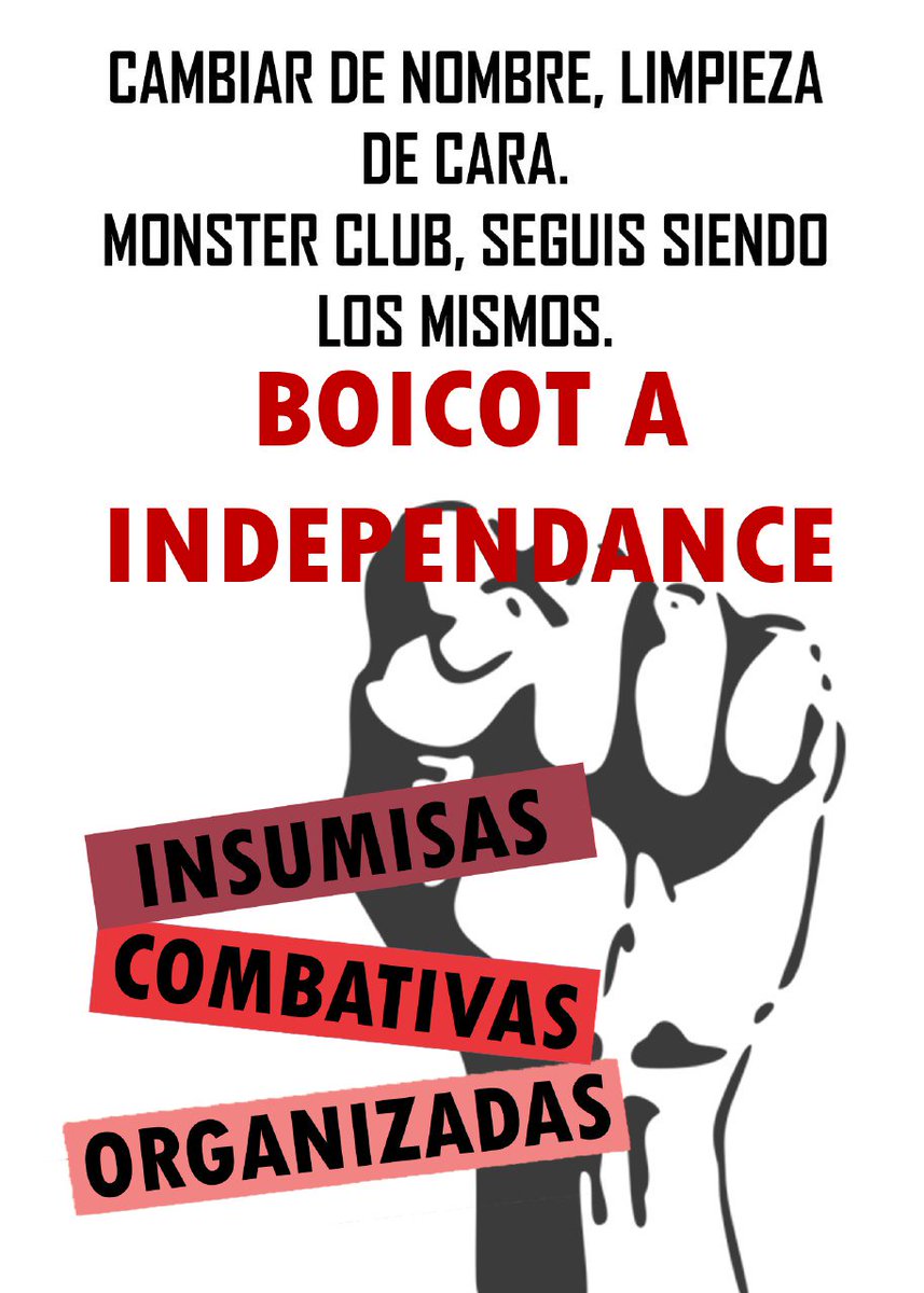 BEOAlacant's tweet photo. Ninguna agresión sin respuesta, compañeras. 

BOICOT A INDEPENDANCE. 

Nos vemos el día 6 a las 17h en la puerta de la Sala Babel. https://t.co/X3lMz5WXjT