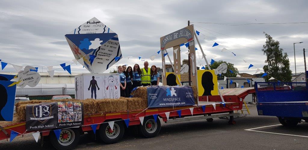 Fantastic work on the <a href="/MindspacePK/">Mindspace</a> float for the recent #DiverseCiTay parade for #YoYP2018, created by students from <a href="/PerthHighSchool/">Perth High School</a> in collaboration with <a href="/PerthandKinross/">Perth and Kinross Council</a> Community Payback unpaid work team  #smartjustice  #workingtogetherforthecommunity
