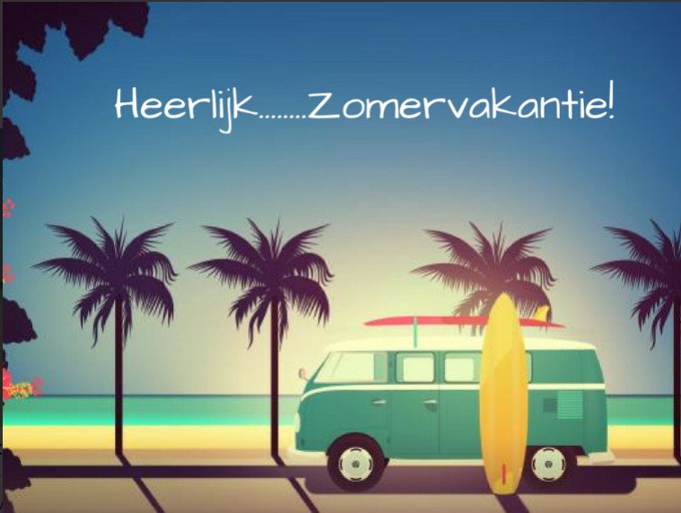 Van 14 juli tot en met 26 augustus is het zomervakantie in midden Nederland. In ons buurtcentrum De Weide Wereld houdt dat in dat de scholen, naschoolse opvang en activiteiten gesloten zijn en stoppen tot 27 aug. U kunt nog wel via de gemeente een ruimte huren tussen 1/7-26/8.