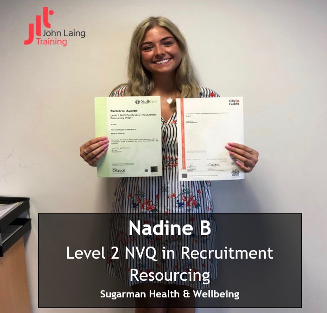 infojlt's tweet image. Congratulations to Nadine for completing the Level 2 NVQ in Recruitment 💻📞📥📚😀 #apprentice #Herts #learner #upskill #business #training #apprenticelife #career #progression #job #workinglife