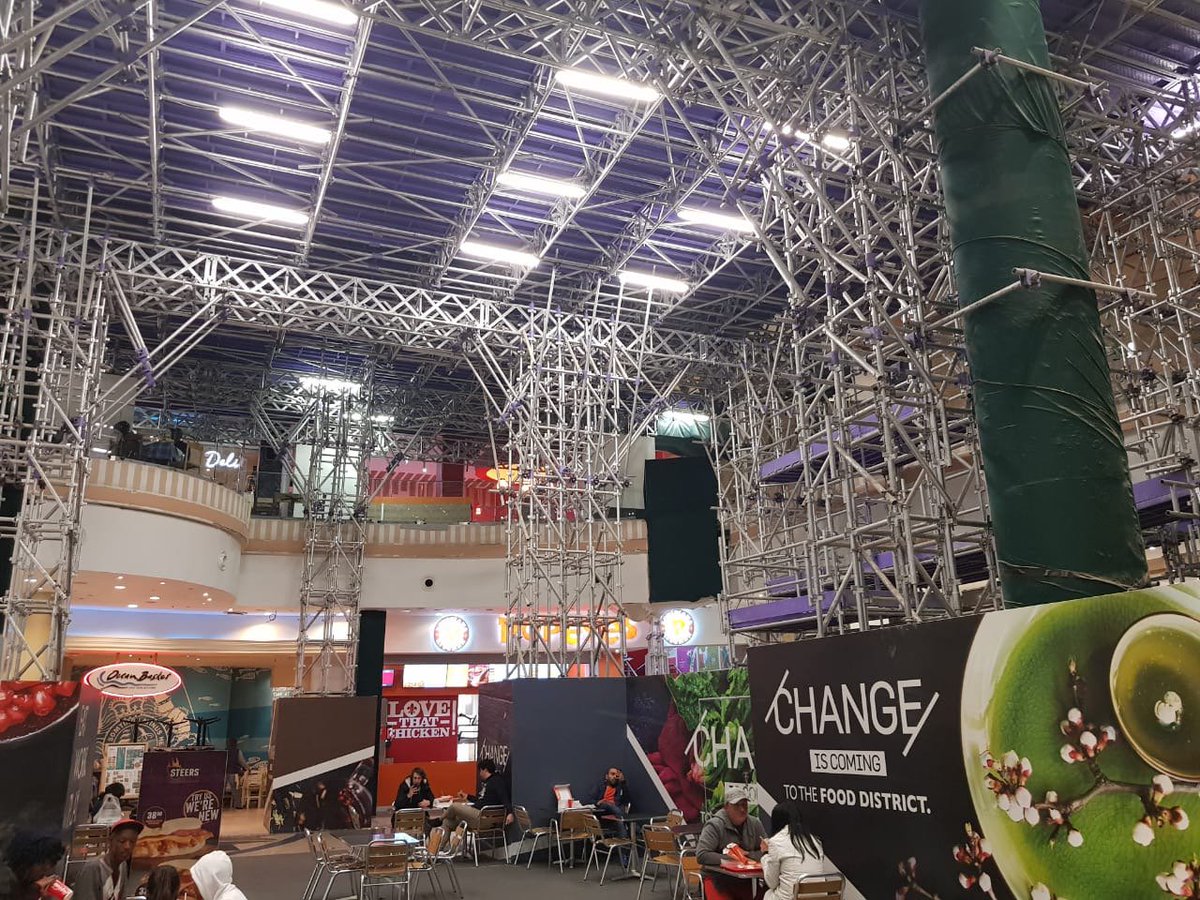 Aspire_Eng's tweet photo. We're elated to have been appointed as the engineers for the Sandton City food court. It's a renovation on ceiling frames which is receiving timber fins and the column remedial work will receive steel trellis. We can't wait to share the final project with the rest of the world https://t.co/nqNEbj5Tog