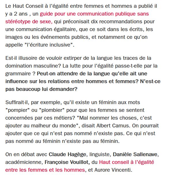 HCEfh's tweet photo. #EgaCom Le débat de midi sur @franceinter "La langue française est-elle sexiste ?", avec Françoise Vouillot, présidente de la commission "Lutte contre les stéréotypes du @HCEfh"
➡️Replay à retrouver ici :https://t.co/M3cHoHiN6U https://t.co/9Mdg9S3l7V
