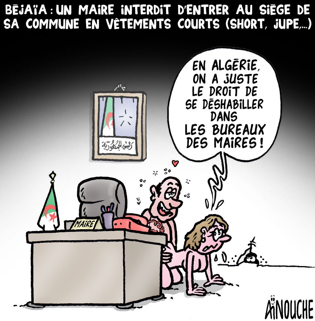 GhilasAinouche's tweet photo. Béjaïa : un maire interdit d'entrer au siège de sa commune en vêtements courts (short, jupe,...) https://t.co/BfCVxsfA9y