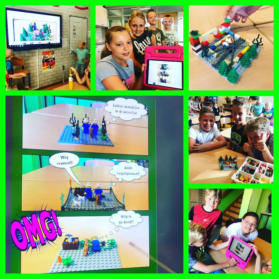 Afsluiting boekpromo @kc_dewielen groep 4/5 #lego #scènesmaken #fotograferen #stripmaken #presenteren #samenwerken