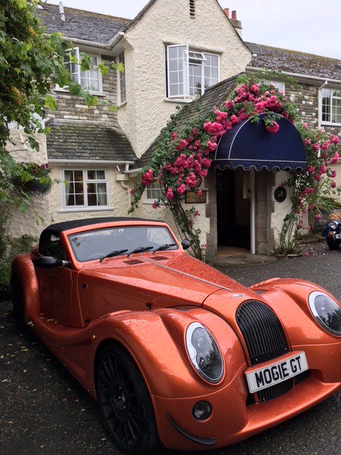 Lovely visit to <a href="/TheNareHotel/">The Nare Hotel</a> (despite the rain!) The Nare is the first hotel in the UK to offer resident guests the chance to hire a Morgan during their stay. Great to experience it for myself!