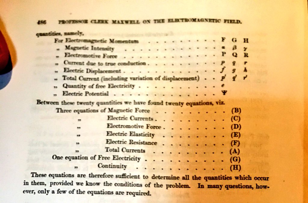 Why are astronomers calling magnetic fields “B-fields”? Just visited Vatican Observatory and director pulled out original paper by Maxwell from their library & explained: Maxwell was simply labeling his quantities sequentially: B,C,D etc (only A was out of place) HT @specolations