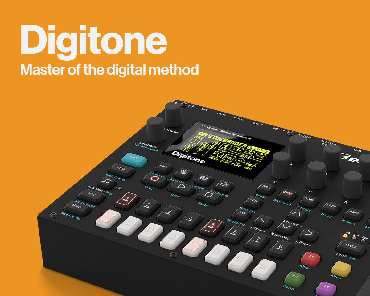 WeAreElektron's tweet image. It took a while, but we&apos;re finally able to offer Digitone for direct order at elektron.se/products/digit…

#digitone #masterofthedigitalmethod #fmsynthesis