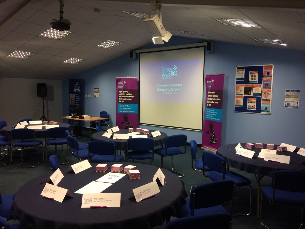 LogisticsAcad's tweet photo. All set up and ready for our members Summer Conference in Manchester tomorrow https://t.co/G3dJ7FCXgx