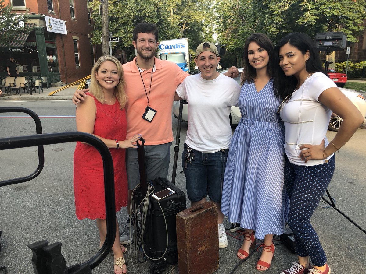 MelissaRand10's tweet photo. Couldn’t have done it without our fabulous crew! 😘 @ScanlonABC6 @NizaVinas @ABC6 #abc6bristol4th #GoodMorningProvidence 🇺🇸 https://t.co/F1V68kx5qx