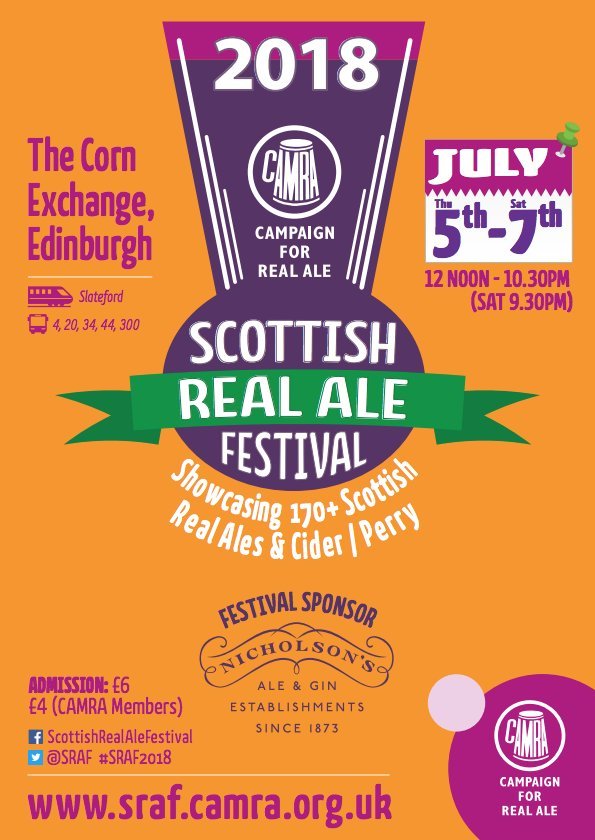 From TOMORROW, find us at <a href="/SRAF/">ScottishRealAleFest</a> . Dogs welcome!