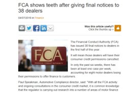 38 Motor Dealers have FCA Licences Removed  
am-online.com/news/finance/2…

Visit our web site for Free Regulatory Health Check

#Cardealer #motortrade #dealership #Compliance #Automotive #AMonline #AMChatter #Motorindustry #dealer #usedcar #newcar #carfinance