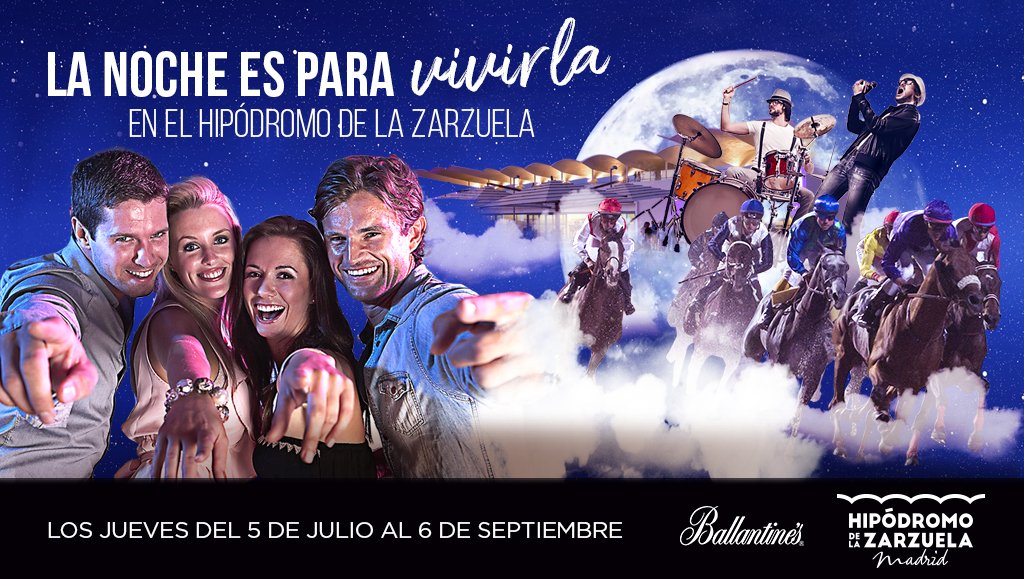 HipodromoMadrid's tweet photo. Este jueves a partir de las 20:30h. acércate al Hipódromo de La Zarzuela  para inaugurar la Temporada de Verano con nosotros. ¡Carreras,  gastronomía, música en directo y mucha diversión te están esperando!
➡️🚎Autobuses gratuitos desde Paseo Moret (Intercambiador de Moncloa) https://t.co/IJEvAhauFZ