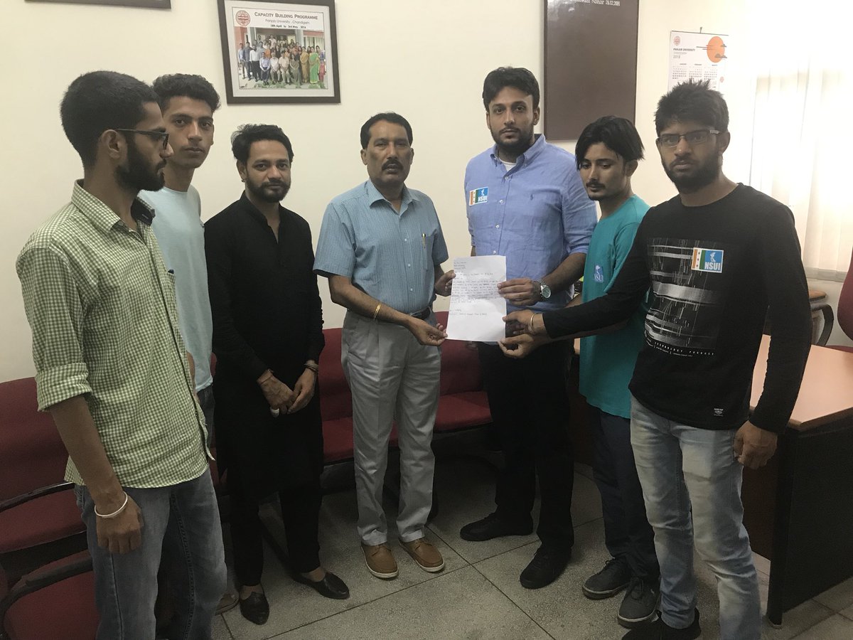 LubanaManoj's tweet photo. @NsuiPU Team Submitted Memorandum To DSW, To open mess &amp; canteen by 7th July. To minimise the problem faced by hostel students regarding availability of food.@nsui @divyaspandana @guptar https://t.co/JxZzfNIM9e