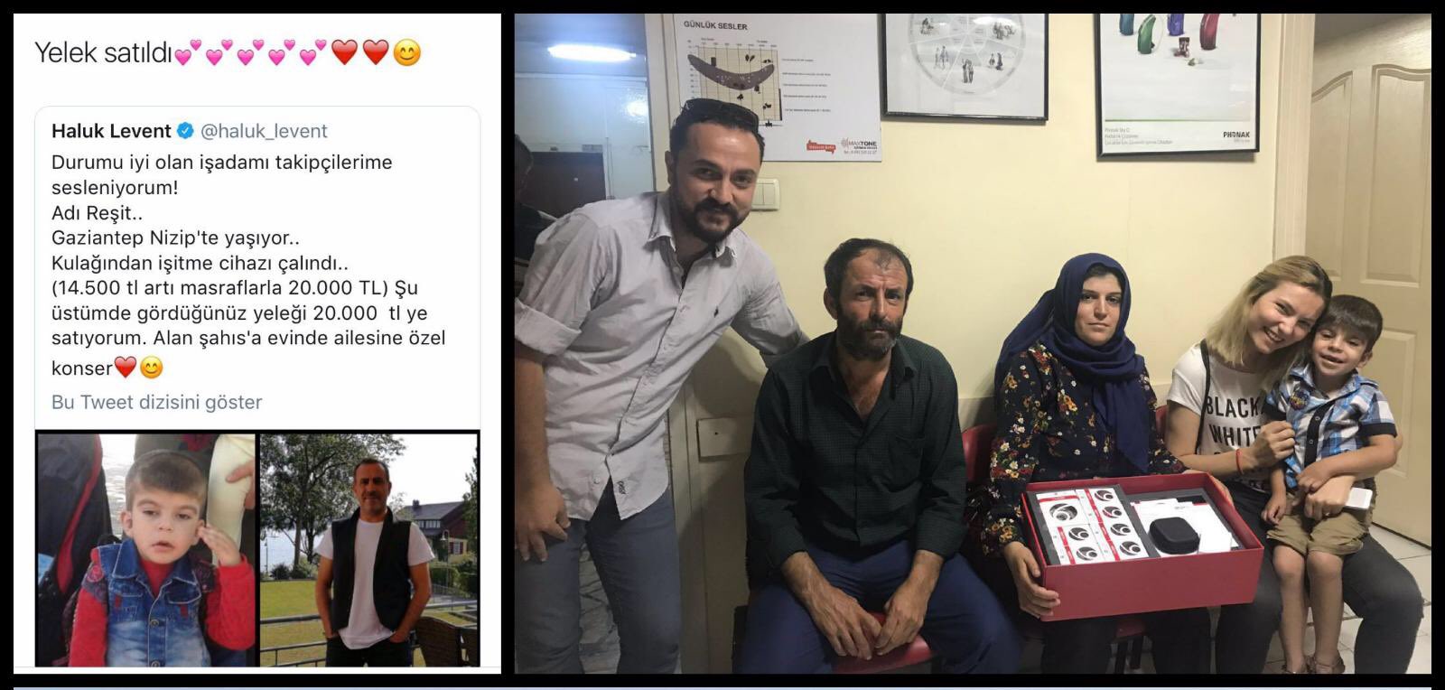 Haluk Levent Küçük Reşit için yeleğini sattı Haluk Levent Küçük Reşit için yeleğini sattı