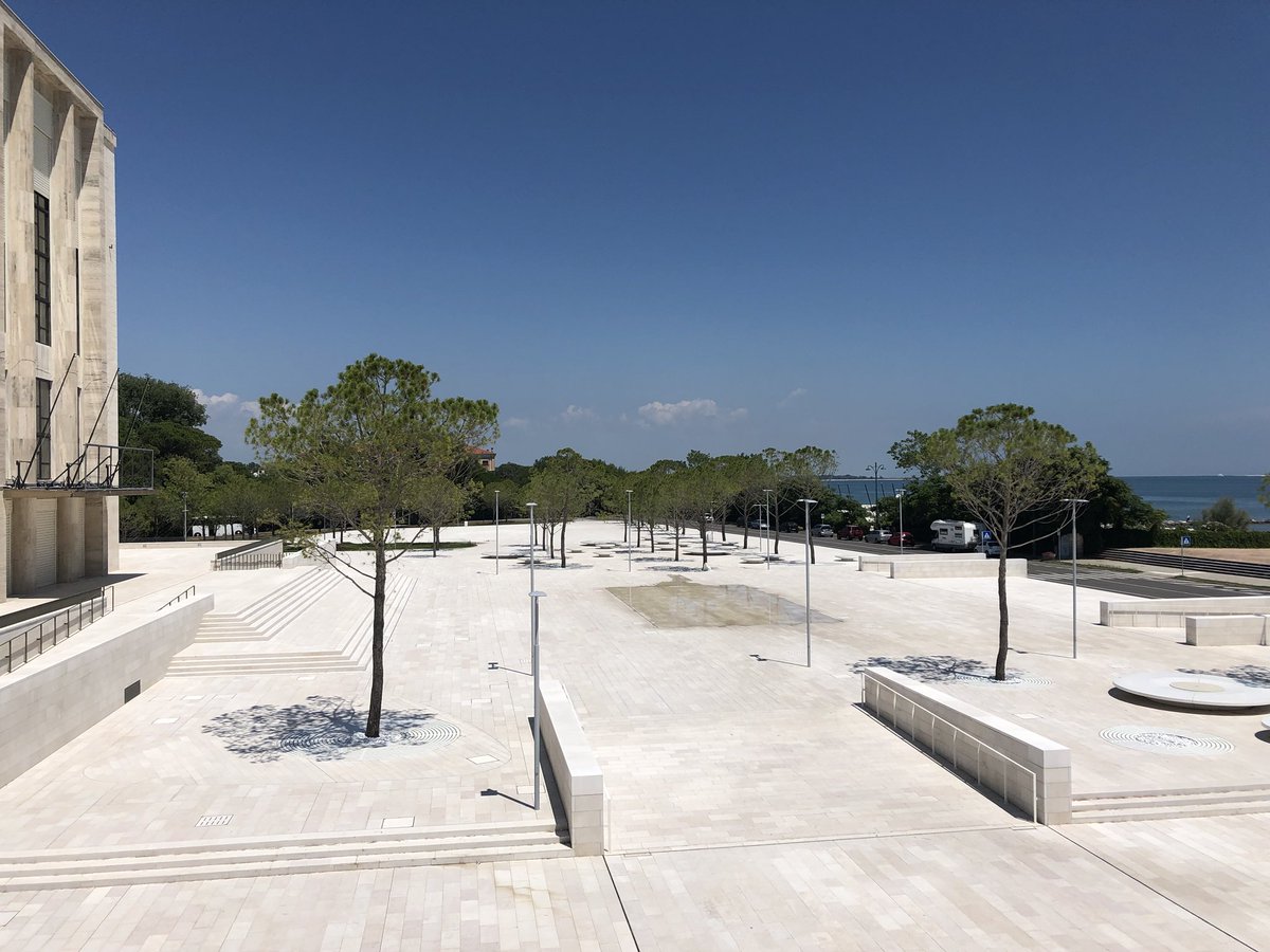 The view from our office at Lido di Venezia in the Palazzo DEL Cinema where we are in full selection mode for our Venice VR competition...
