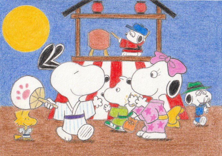 Sima 在 Twitter 上 夏祭り イラスト スヌーピー Illustration Snoopy T Co Efe7lfcldp Twitter