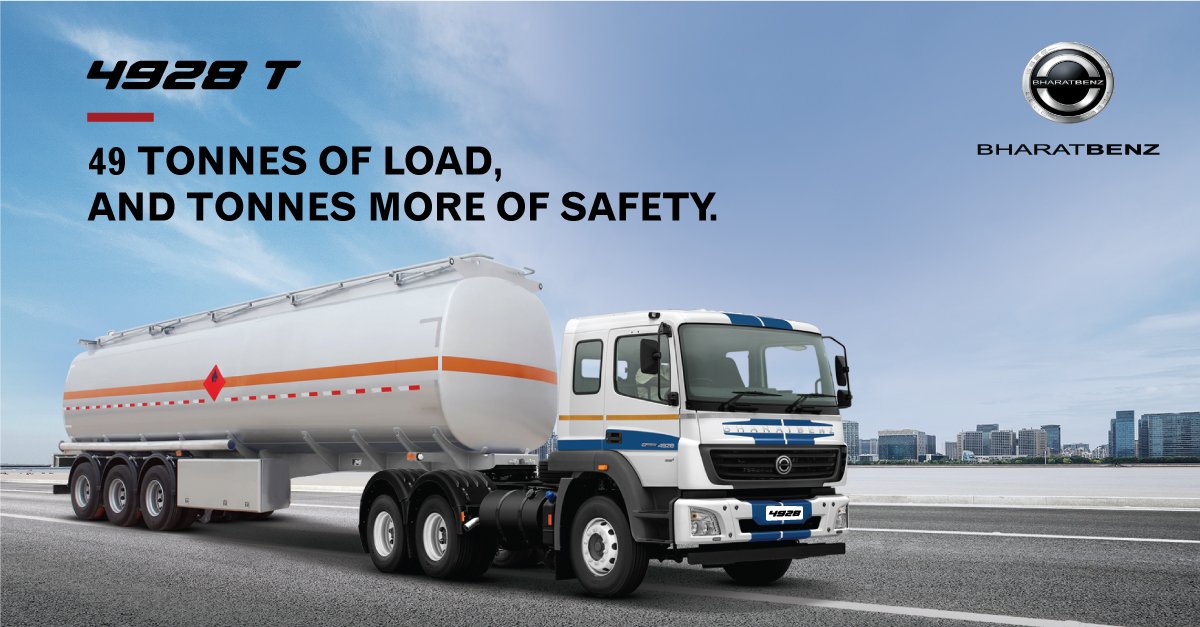 BharatBenz1's tweet photo. The #BharatBenz 4928T is built to take on any challenge that the road poses. The most important of them all- safety.
From the cabin to the chassis, everything is designed meticulously to offer the best in class safety for you.
#ProfitTechnology
Enquire Now https://t.co/fNwiZrgt7S https://t.co/LZMJijj01j