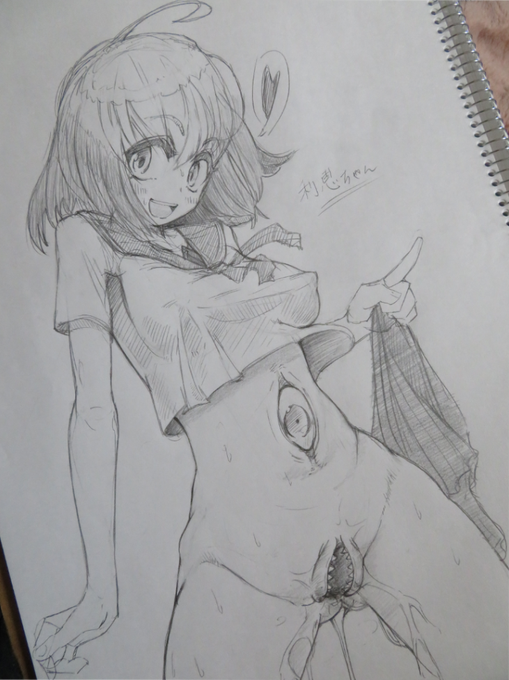 リク絵です。三色氷団子さん(@setuyaka0101)の子、利恵ちゃんを描きました。
2枚目は自動彩色を使ってみたものです。 