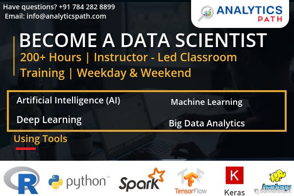 hidhayath16's tweet image. AnalyticsPath Provides The Courses with the best career foundation program. 
For Registration : bit.ly/2KwzzCk
For more Information:  bit.ly/2nBKnzW
#DataAnalysist#Artificalintelligence #Machinelearning#DeepLearning #DeepLearningwithTensorFlow #BigDataAnalytics