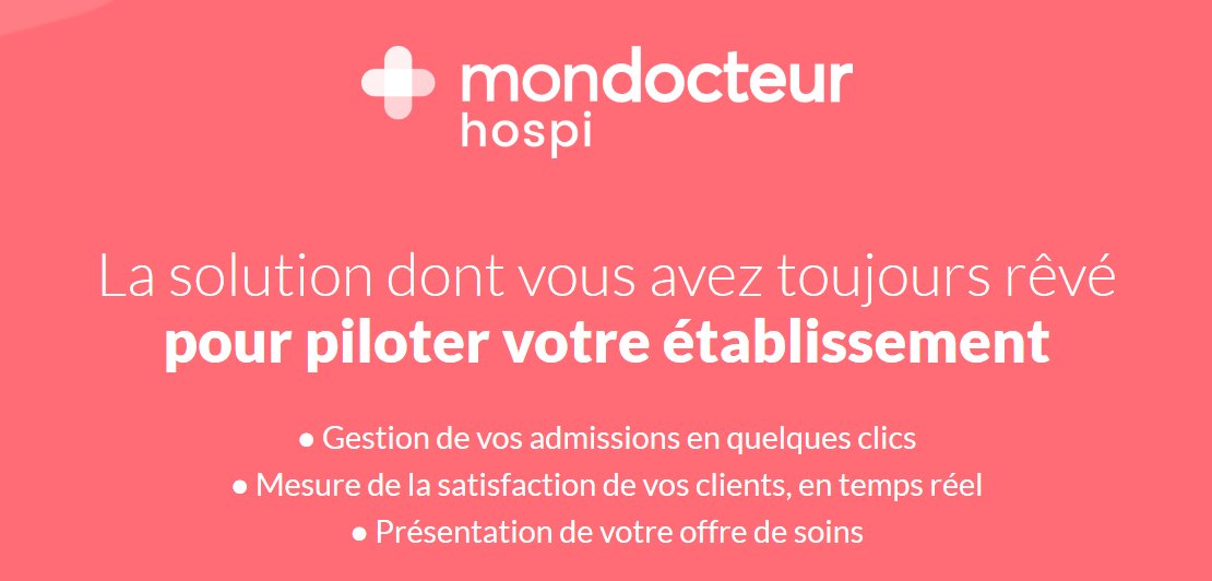 MonDocteur lance MonDocteur Hospi : une plateforme de gestion des pré-admissions hospitalières et des parcours patient au sein des établissements hospitaliers. buff.ly/2KIc4Fn #hcsmeufr #sante <a href="/Mon_Docteur/">MonDocteur</a>