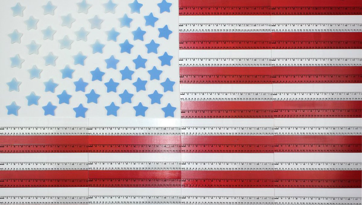 AAkronLine's tweet image. Happy Independence Day! Celebrate your patriotism everyday with our patriotic products!   Our Mood Star Die Cut Erasers and 12" Enamel Wood Ruler make up this flag  #IndependenceDay #PatrioticProducts #PromotionalItems #AakronLine #USA #ruler #mooderaser