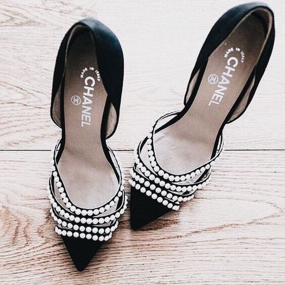 Chanel high heels.