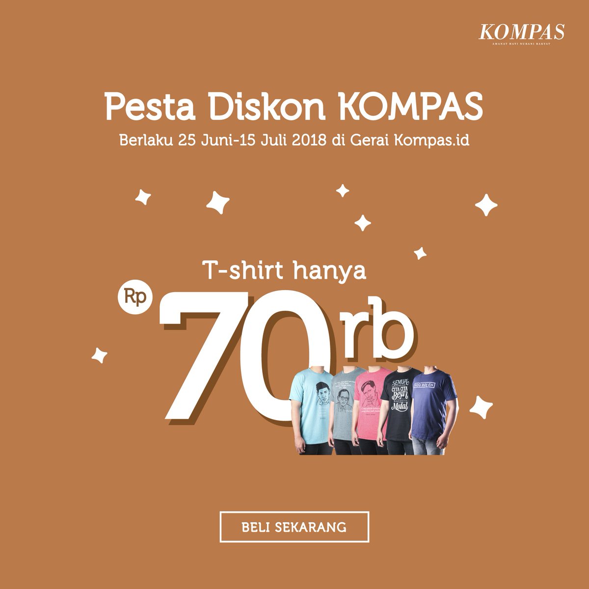 hariankompas's tweet photo. Dapatkan kaos ekslusif seri tokoh nasional dan founding father @hariankompas, Jakob Oetama hanya Rp 70.000,- dalam rangka HUT #Kompas53.
Cek sekarang di tautan berikut https://t.co/C7Wx7fZOv3 https://t.co/6qQnqqINeG