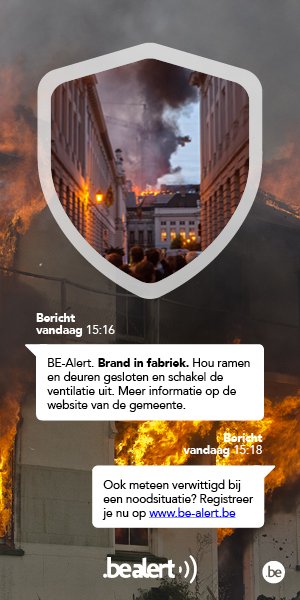 Meteen verwittigd bij een noodsituatie in onze gemeente? 
Zorg ervoor dat ook jij op de hoogte blijft. Registreer je vandaag nog via be-alert.be #BEAlert