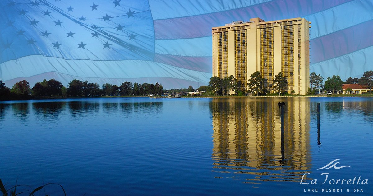 LaTorretta's tweet photo. From all of us at La Torretta Lake Resort &amp; Spa, wishing you a happy and safe #4thofJuly holiday. https://t.co/B4xEXBCJXd