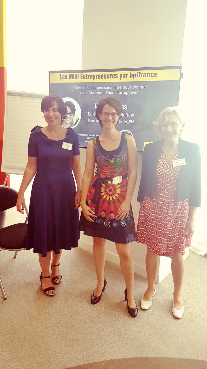 climclamcloum's tweet photo. Merci à Valérie Mas, co-fondatrice de @wenow_official , Frédérique Cintrat d'@AXielles  et @CathMaille au lounge de @Bpifrance 
#MEBpi #mobilite #femmes #entrepreneuriat https://t.co/Wizwhw8gML