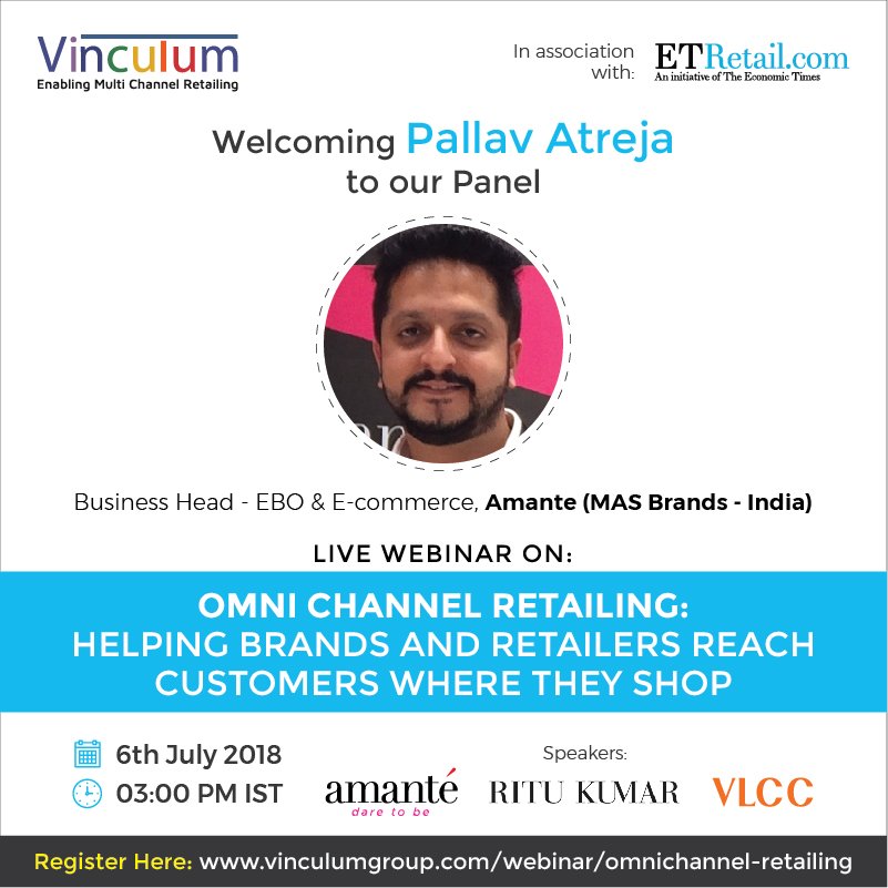 Vin_Omnichannel's tweet image. Join @PallavAtreja from @masholdings, this Friday, 6th July @ 3pm IST as he discusses how successful brands are reaching customers wherever they shop.
Register - goo.gl/pJqdib
#LiveWebinar #OmniChannel #Retailing #O2O #Retail #eCommerce #DaVinningCode @ETRetail