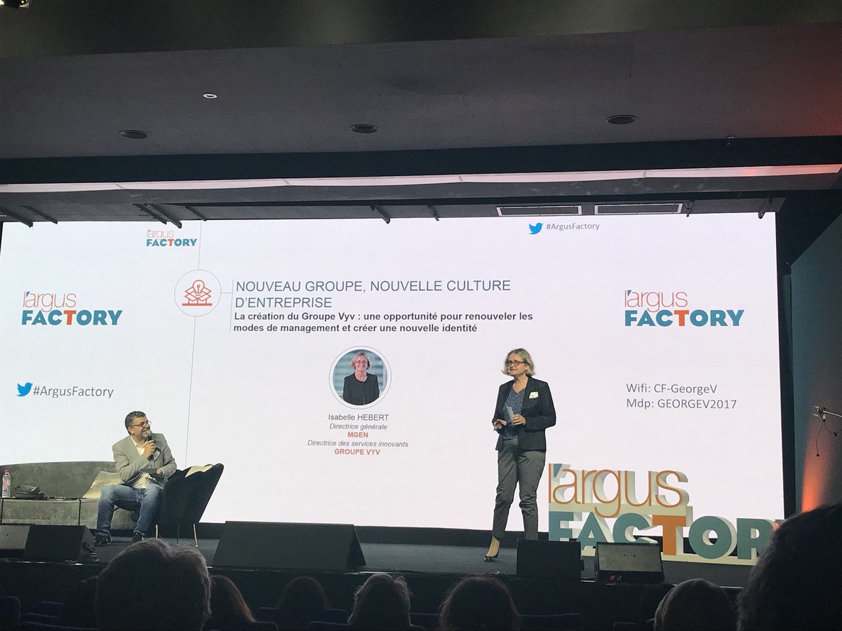 solene_evain's tweet image. «La vraie innovation n’est pas de créer des briques innovantes mais de raccrocher chaque brique pour construire une dynamique de parcours pour l’adhérent» Quand @IsabelleRHebert présente l’innovation de la startup mutualiste @Groupe_VYV avec talent et humour ☺️👏🏻#ArgusFactory