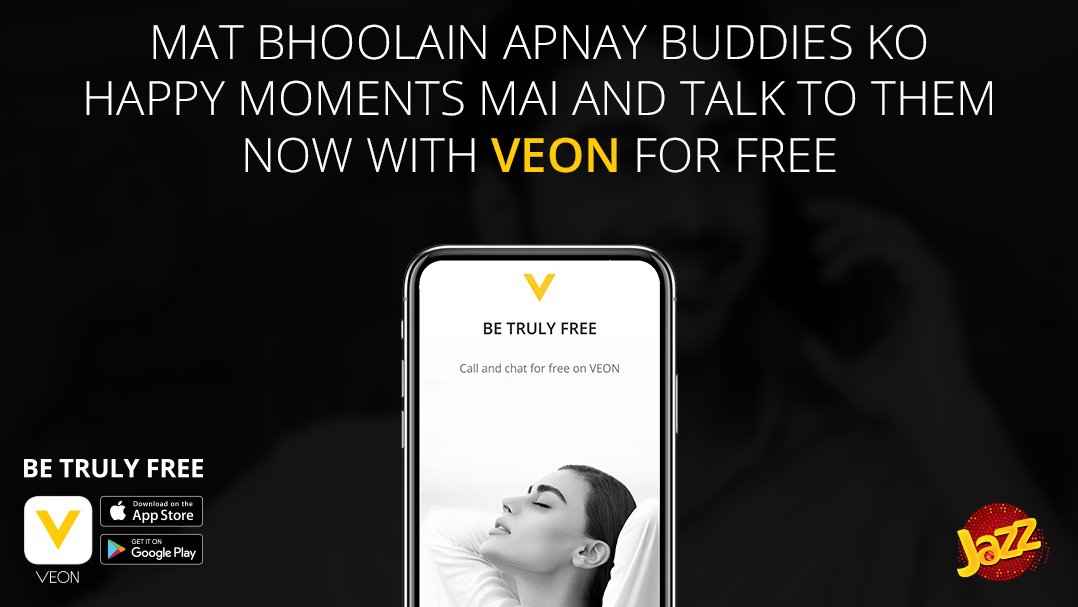 VEONPakistan's tweet photo. Zindagi ka har moment karo apnay doston se share. Sign up now and get 100 MB internet free.
Step 1: Download VEON
Step 2: Open VEON 
Step 3: Free 100 MB data in your account!
#VEON #BeTrulyFree
Download Now: https://t.co/g6srAHAmV3 https://t.co/DxSaY7OlbY