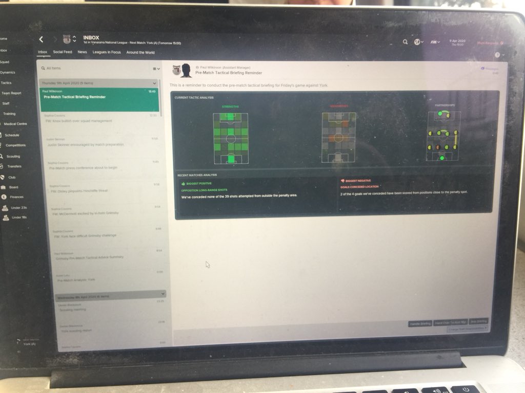 RobbieKnox's tweet image. No news from the driver on #FireBlog so I’ve loaded up Football Manager.