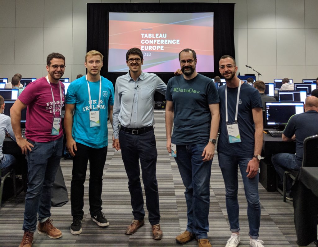 MarcMontanari's tweet photo. Superbe #restapi session with @Tablonian at #TC18Europe. Now our Tableau folks are ready to Automate their Tableau Life! Thanks for our hands-on assistants Tarek @gdavies12 and @NicolasLerose . #data @tableau https://t.co/bSVf8e9KG4