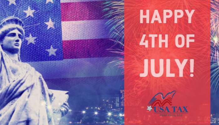 USATaxPrepPlus's tweet photo. Happy 4th of July! https://t.co/o3egZWlkH2