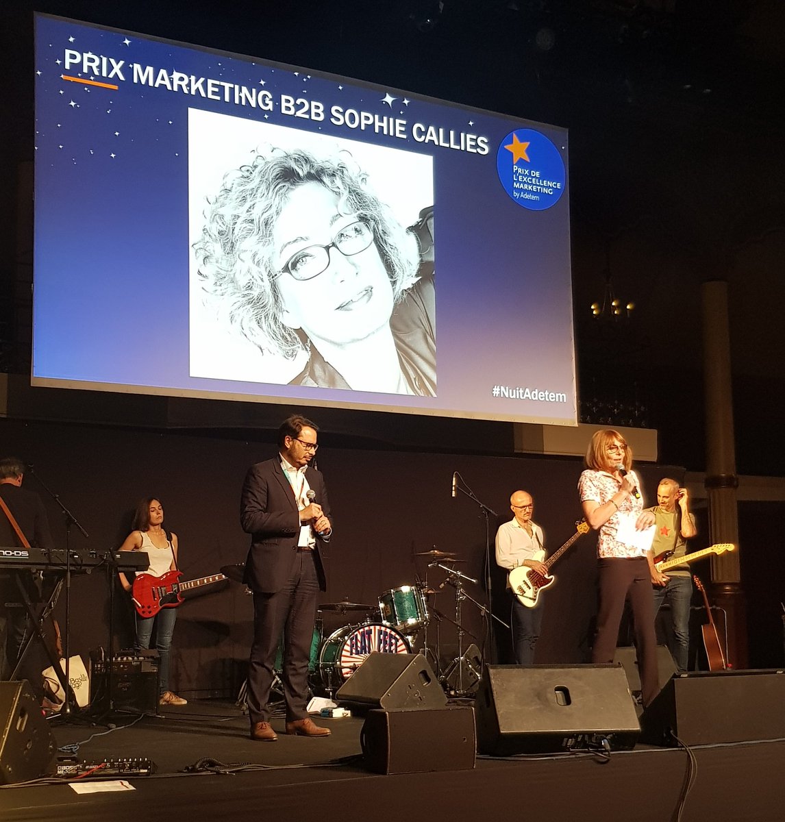 DelpheF's tweet photo. #NuitAdetem Prix Marketing B2B Sophie Callies
🥉 pour @GoogleFR et @herezie (the biography of tomorrow)
🥈 pour @BNPParibas (Kintessia)
Et 🥇 pour @GroupManitou @manitou 👏👏👏 https://t.co/PWZu3Nh4O5