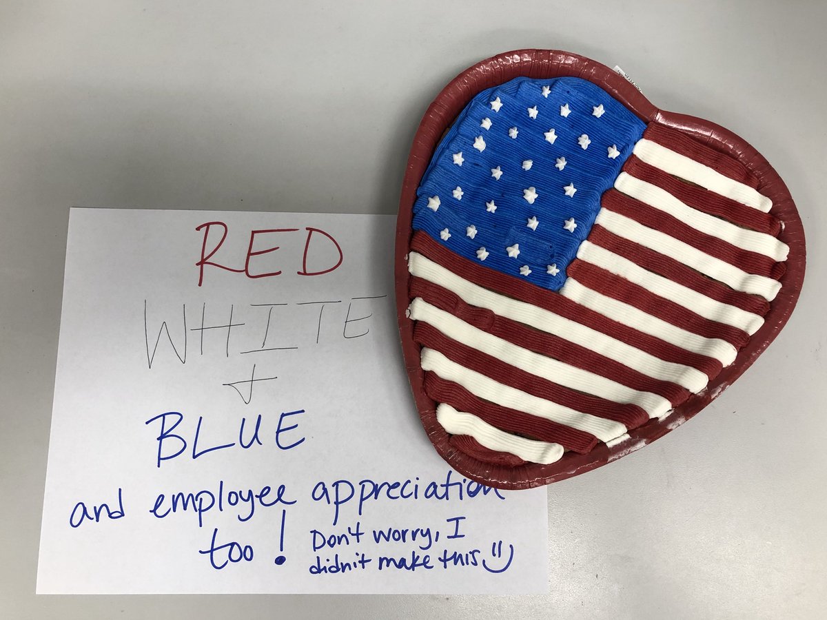 ezatelli's tweet photo. Red, White, and Blue, and Employee Appreciation too!! Happy 4th of July from 2973! #D3BrandHealthy https://t.co/jeFyJy9Mp3