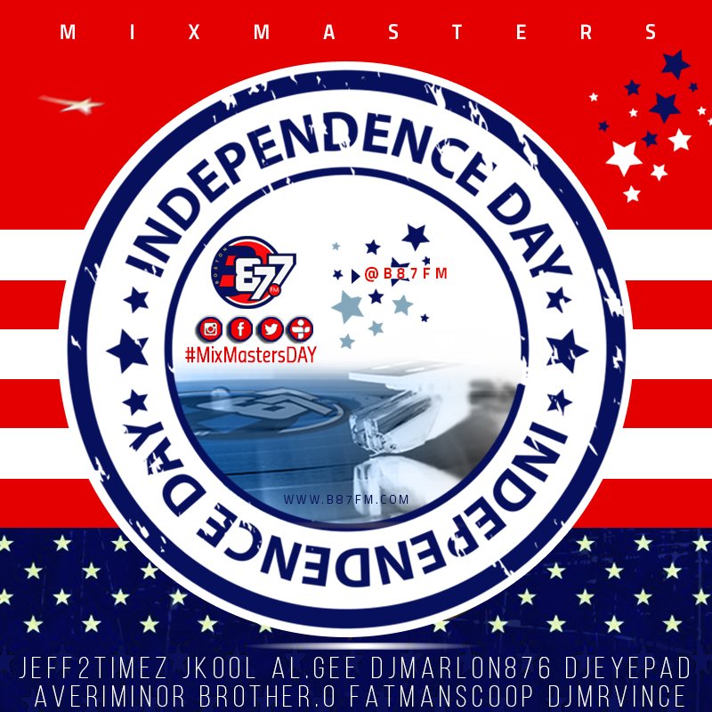 B87FM's tweet photo. ๐ฌHappeningNow: Lock in all ya fav DJs mixing On #4thOfJulyโค๐บ๐ธ๐#MixMaster!๐๐ฟ
๐@DJMarlon876 + @madprincekani
๐ 12p to 2p
๐ป https://t.co/SRL5ehJ2J8 https://t.co/x1Sn4FQs2J
๐Next:
๐@2timez 2p
๐#DjEyePad 5p
๐@AVERIMINOR 7p
๐@DjBrotherO 9p
๐ป https://t.co/hd8C4CDMNe https://t.co/NyWQyUmqQp