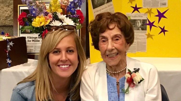 Happy 100th birthday to one of our biggest fans, Grandma Millie! https://t.co/YJYdr5wksG